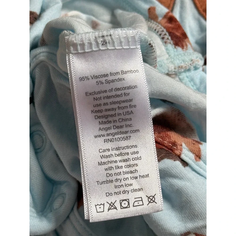 EUC Baby boy Angel Dear Buckaroo Western horse collared bodysuit bamboo 12-18M